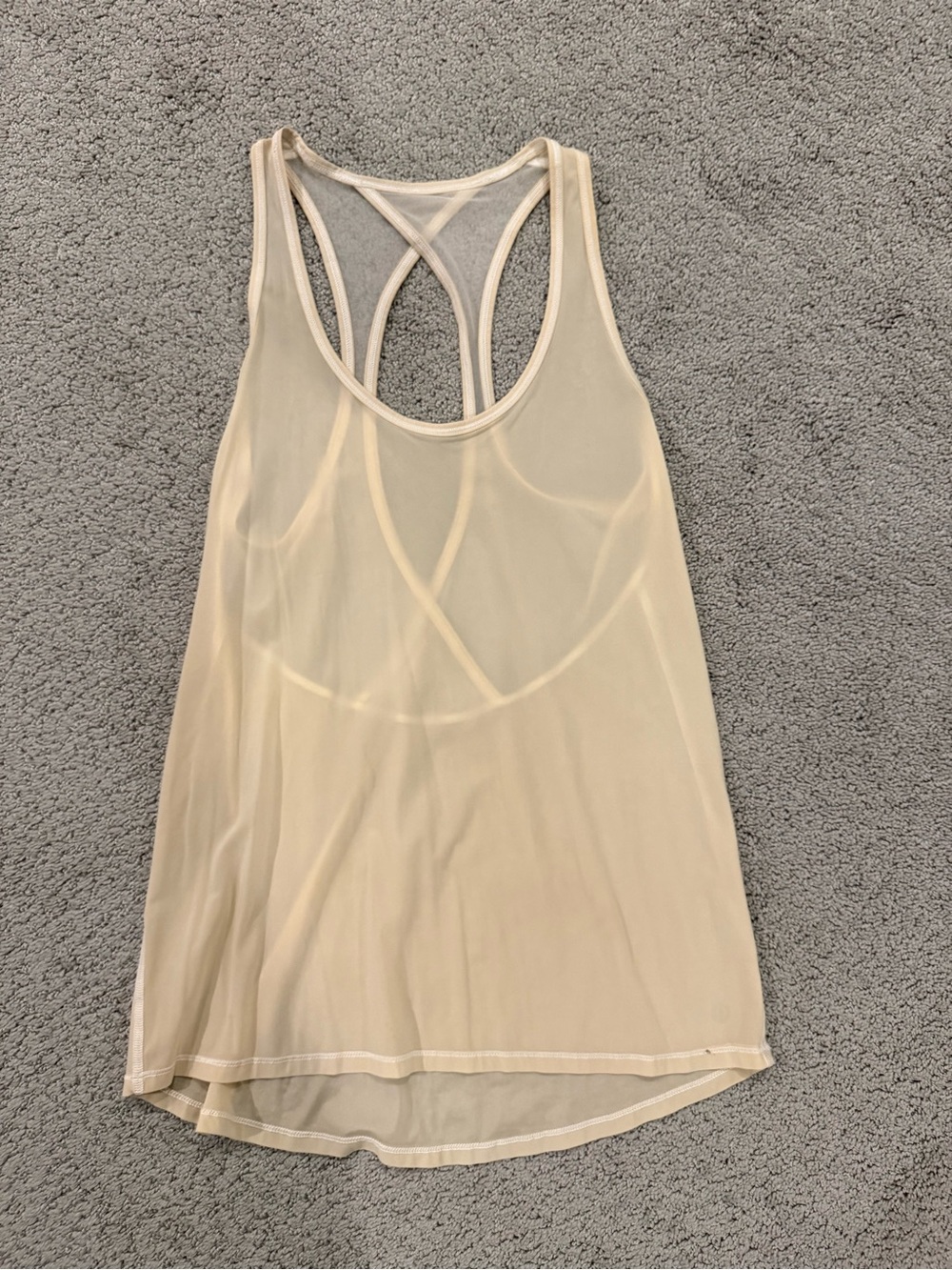 lululemon athletica Sheer Cream Racerback Tank